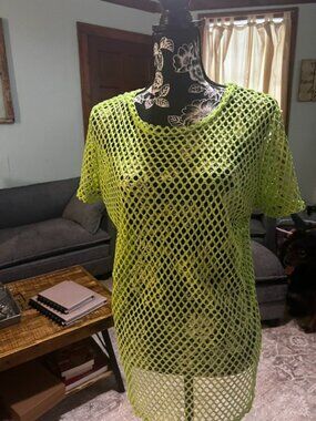 Neon green mesh shirt